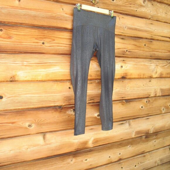 Lululemon Train Times 7/8 Pant 25" Luminosity Foil Print Black Silver  Black - Picture 5 of 11